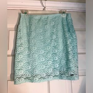 Floral baby blue skirt